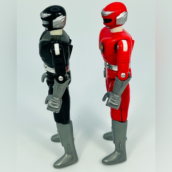 VTG 1994 Masterbotix Power Bots Black And Red Action Figures Trendmasters - Picture 2 of 9